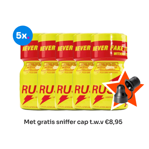 5x Rush Classic 10ml Vijf flessen rush met gratis sniffer cap