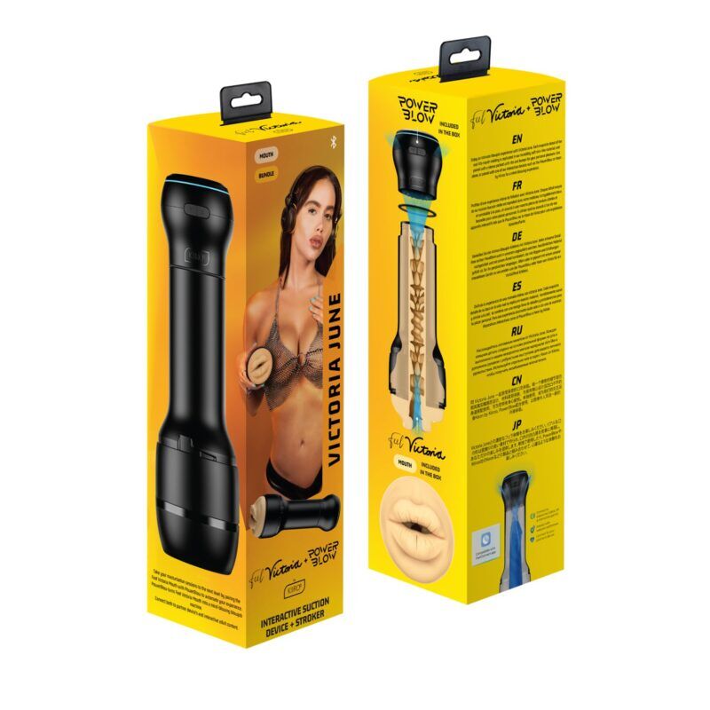 Kiiroo - PowerBlow & Feel Victoria June Mondmasturbator Combo - Zwart Kiiroo - PowerBlow & Feel Victoria June Mondmasturbator Combo - Zwart