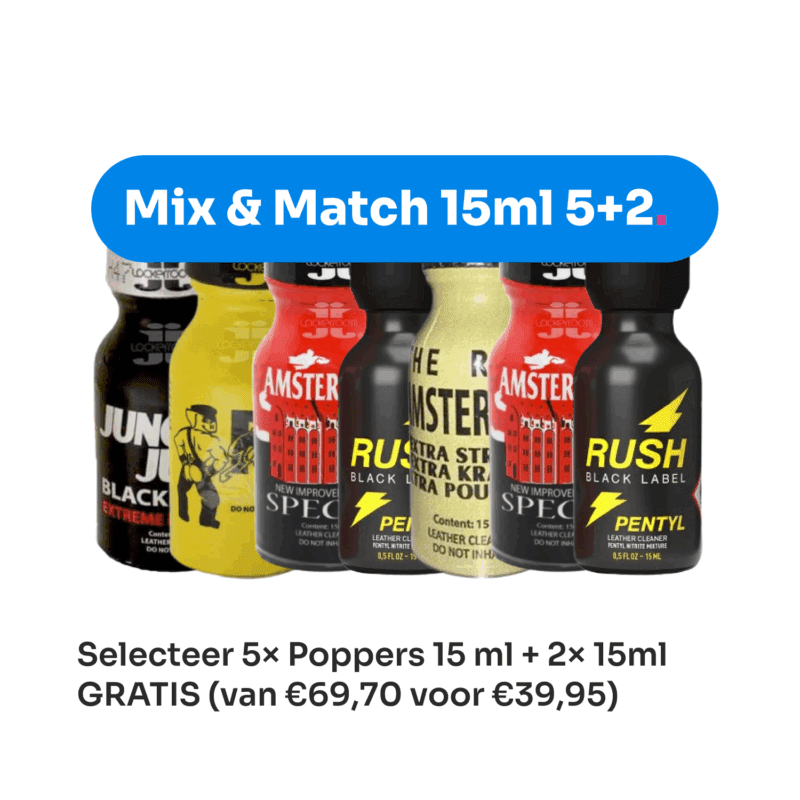 Selecteer 5× Poppers 15 ml Selecteer 5× Poppers 15 ml